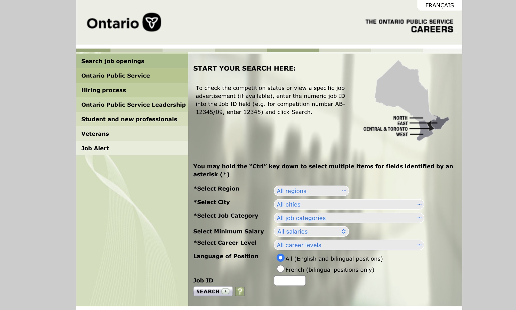 Applying for Jobs on the Ontario Public Service Careers Website