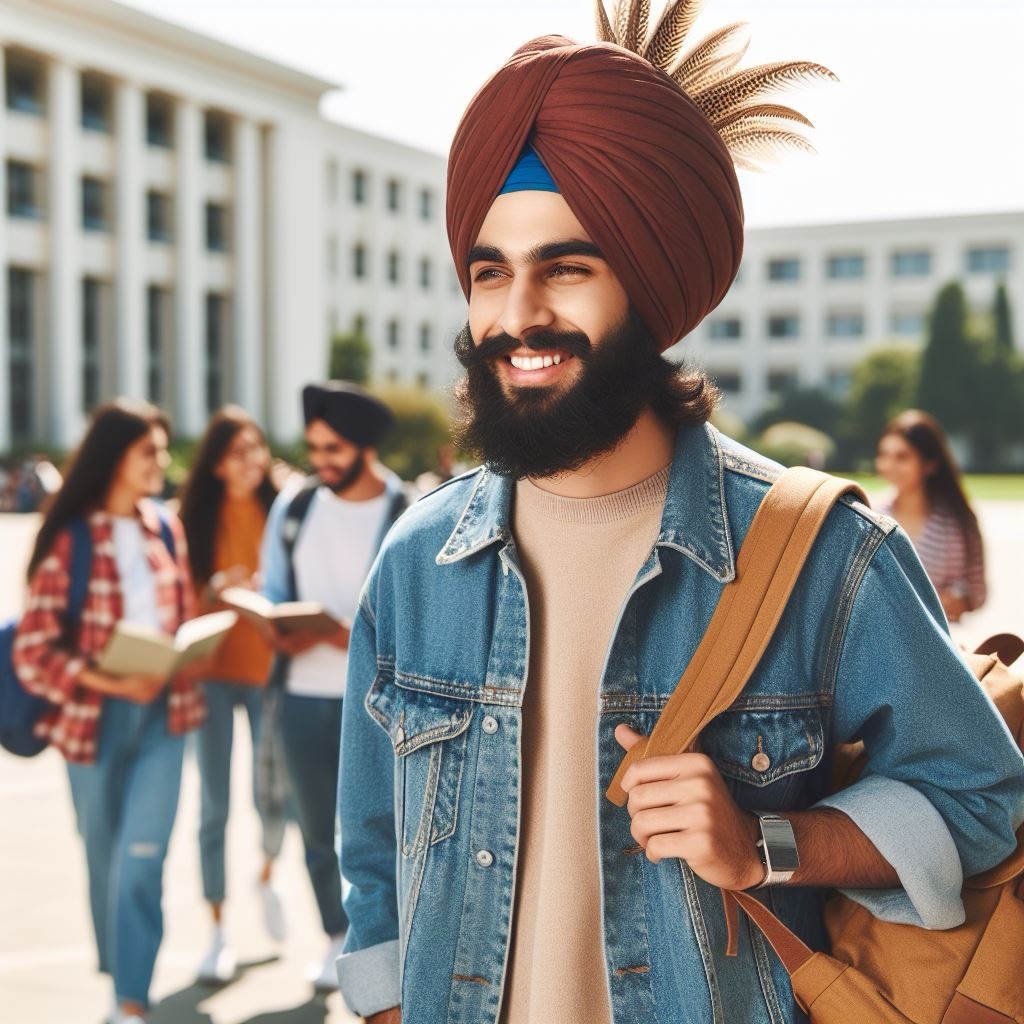 Guy enjoying his campus life